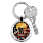 Caution Key Chains (Round)  Front