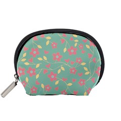 Floral Pattern Accessory Pouches (small)  by Valentinaart