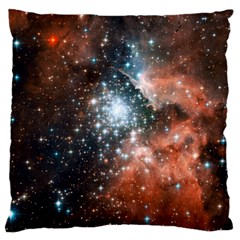 Star Cluster Large Flano Cushion Case (one Side) by SpaceShop