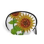 Sunflowers Flower Bloom Nature Accessory Pouches (Small)  Front