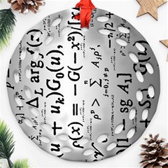 Science Formulas Round Filigree Ornament (two Sides) by Simbadda