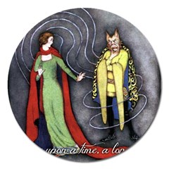 Beauty And The Beast Magnet 5  (round) by athenastemple