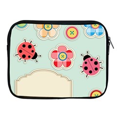 Buttons & Ladybugs Cute Apple Ipad 2/3/4 Zipper Cases by Simbadda