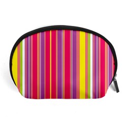 Stripes Colorful Background Accessory Pouches (large)  by Simbadda