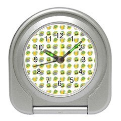 St Patrick S Day Background Symbols Travel Alarm Clocks by Simbadda