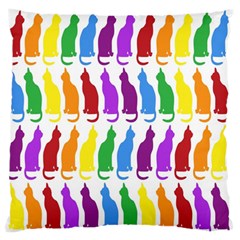 Rainbow Colorful Cats Wallpaper Pattern Standard Flano Cushion Case (two Sides) by Simbadda