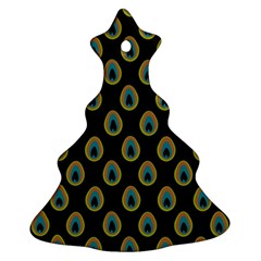 Peacock Inspired Background Ornament (christmas Tree)  by Simbadda