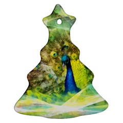 Peacock Digital Painting Ornament (christmas Tree)  by Simbadda