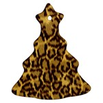 Seamless Animal Fur Pattern Christmas Tree Ornament (Two Sides) Back