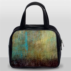 Aqua Textured Abstract Classic Handbags (2 Sides) by digitaldivadesigns