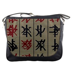 Ancient Chinese Secrets Characters Messenger Bags by Amaryn4rt