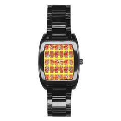 Funny Faces Stainless Steel Barrel Watch by Amaryn4rt