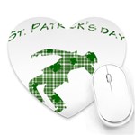 St. Patrick s day Heart Mousepads Front