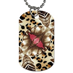 Animal Tissue And Flowers Dog Tag (two Sides) by Amaryn4rt