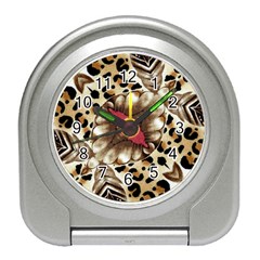 Animal Tissue And Flowers Travel Alarm Clocks by Amaryn4rt