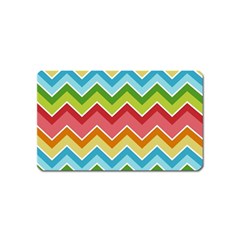 Colorful Background Of Chevrons Zigzag Pattern Magnet (name Card) by Amaryn4rt