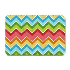 Colorful Background Of Chevrons Zigzag Pattern Small Doormat  by Amaryn4rt