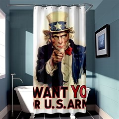 Uncle Sam Shower Curtain 36  X 72  (stall)  by Valentinaart