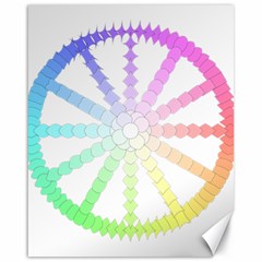 Polygon Evolution Wheel Geometry Canvas 16  X 20   by Amaryn4rt