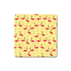 Flamingo Pattern Square Magnet by Valentinaart