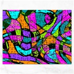 Abstract Art Squiggly Loops Multicolored Rectangular Jigsaw Puzzl Front