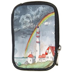 Watercolour Lighthouse Rainbow Compact Camera Cases by Amaryn4rt