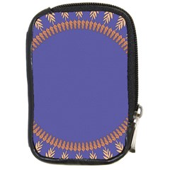 Frame Of Leafs Pattern Background Compact Camera Cases by Simbadda