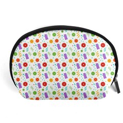 Decorative Spring Flower Pattern Accessory Pouches (large)  by TastefulDesigns