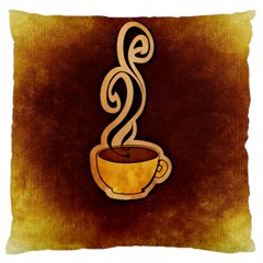 Coffee Drink Abstract Large Cushion Case (one Side) by Simbadda