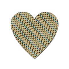 Abstract Seamless Pattern Heart Magnet by Simbadda