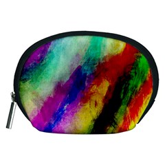 Colorful Abstract Paint Splats Background Accessory Pouches (medium)  by Simbadda