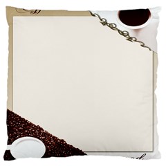 Greeting Card Coffee Mood Large Cushion Case (one Side) by Simbadda