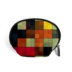 Background With Color Layered Tiling Accessory Pouches (small)  by Simbadda