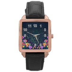 Urban Nature Rose Gold Leather Watch  by Valentinaart