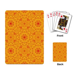 Solar Mandala  Orange Rangoli  Playing Cards Single Design by bunart