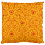 Solar mandala. Orange rangoli. Standard Flano Cushion Case (One Side) Front