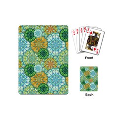 Forest Spirits  Green Mandalas  Playing Cards (mini) by bunart