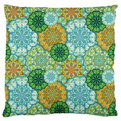 Forest Spirits  Green Mandalas  Standard Flano Cushion Case (one Side) by bunart