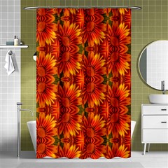 Background Flower Fractal Shower Curtain 48  X 72  (small)  by Simbadda