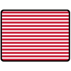 Horizontal Stripes Red Fleece Blanket (large)  by Mariart