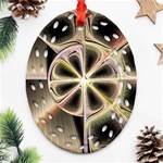 Background With Fractal Crazy Wheel Ornament (Oval Filigree) Front