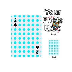 Polka Dot Blue White Playing Cards 54 (mini)  by Mariart