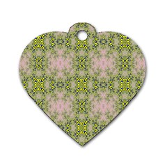 Digital Computer Graphic Seamless Wallpaper Dog Tag Heart (two Sides) by Simbadda