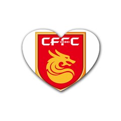 Hebei China Fortune F C  Rubber Coaster (heart)  by Valentinaart