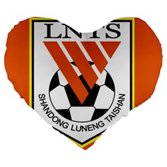 Shandong Luneng Taishan F C  Large 19  Premium Heart Shape Cushions by Valentinaart