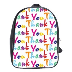 Wallpaper With The Words Thank You In Colorful Letters School Bags (xl)  by Simbadda