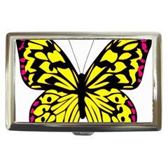 Yellow A Colorful Butterfly Image Cigarette Money Cases by Simbadda