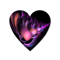 Fractal Image Of Pink Balls Whooshing Into The Distance Heart Magnet by Simbadda