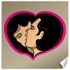 Don t Kiss With A Bloody Nose Face Man Girl Love Canvas 16  X 16   by Mariart