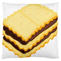 Sandwich Biscuit Chocolate Bread Large Cushion Case (one Side) by Mariart